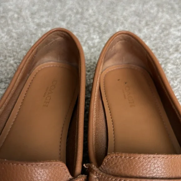 Coach Fredrica tan leather loafers - Picture 7 of 12